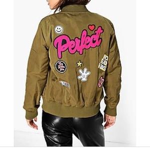 Boohoo Green Bomber Jacket